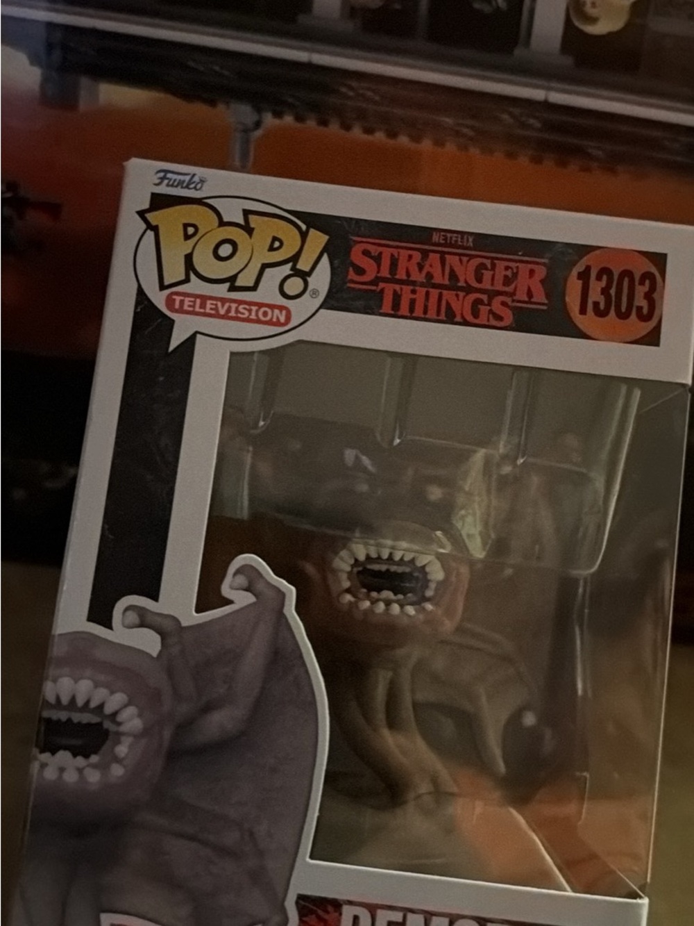 Funko Stranger Things Pop! Box Featuring Red, Black, Brown Accents